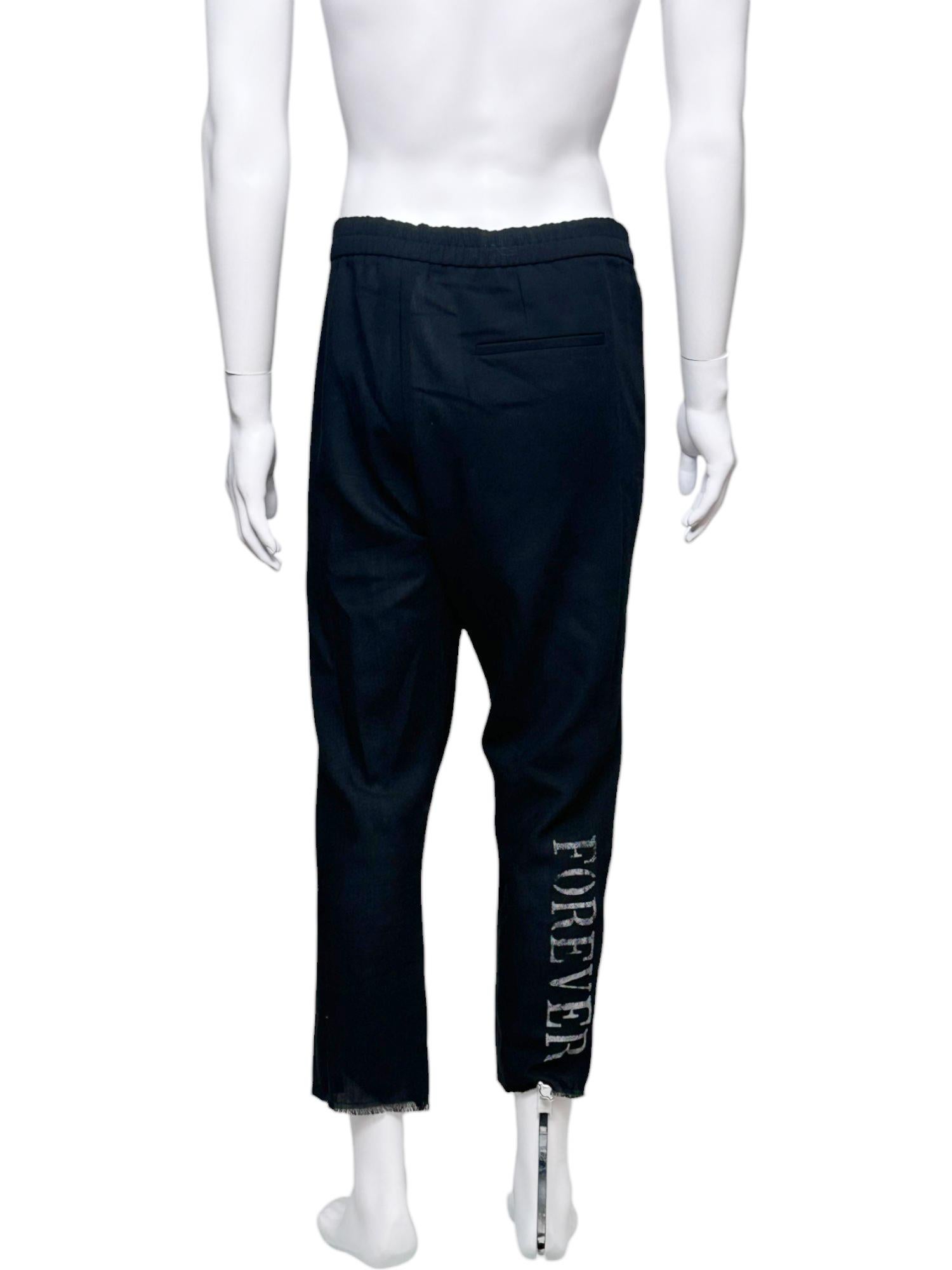 Ann Demeulemeester S/S 2018 Forever Kids Pantalon noir Excellent état - En vente à Caserta, IT