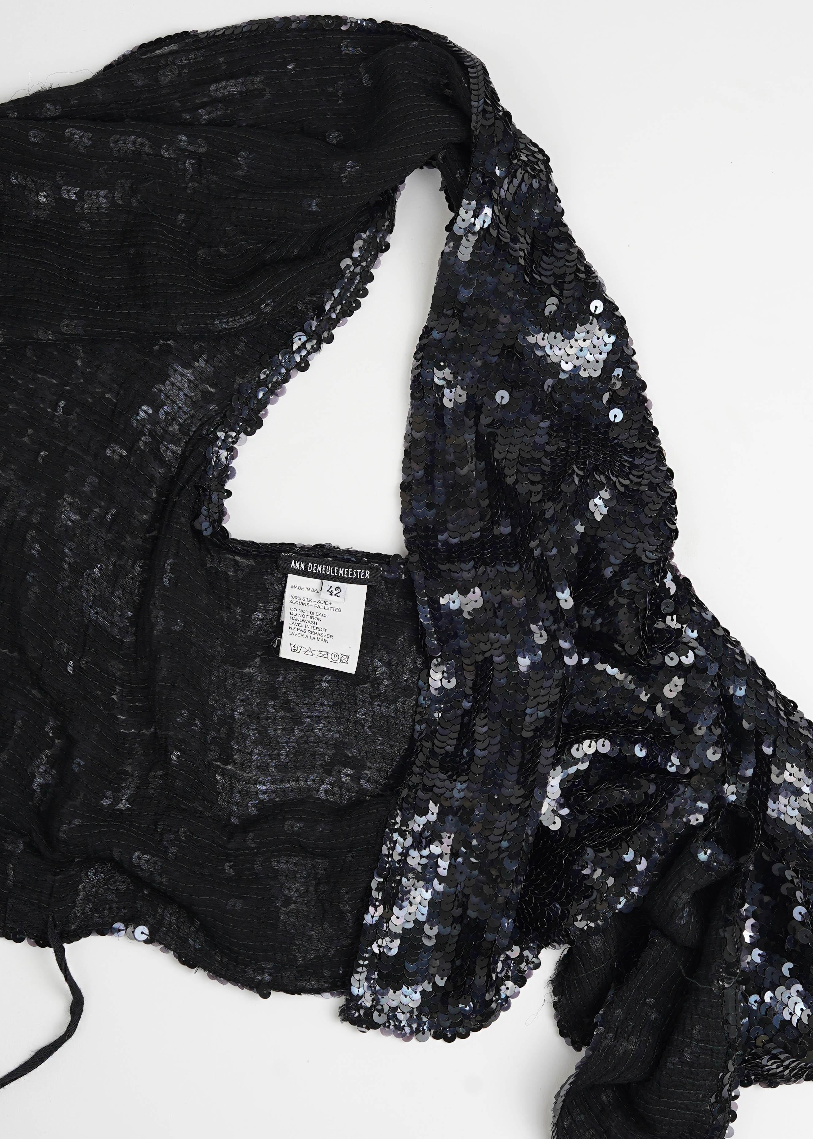 Ann Demeulemeester Pailletten-Laufsteg-Oberteil - Herbst/Winter 2000 im Angebot 6
