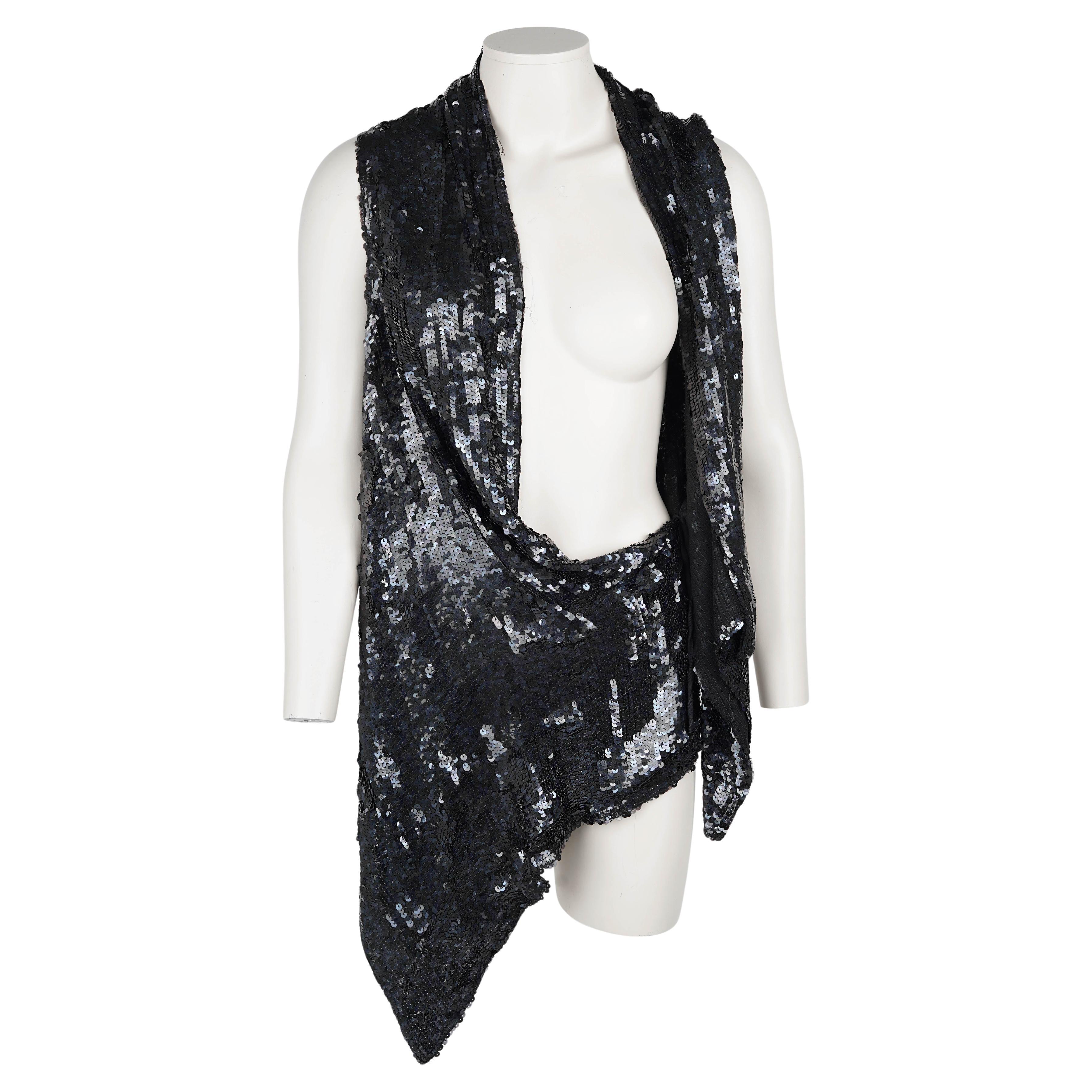 Ann Demeulemeester Pailletten-Laufsteg-Oberteil - Herbst/Winter 2000 im Zustand „Gut“ im Angebot in Berlin, DE