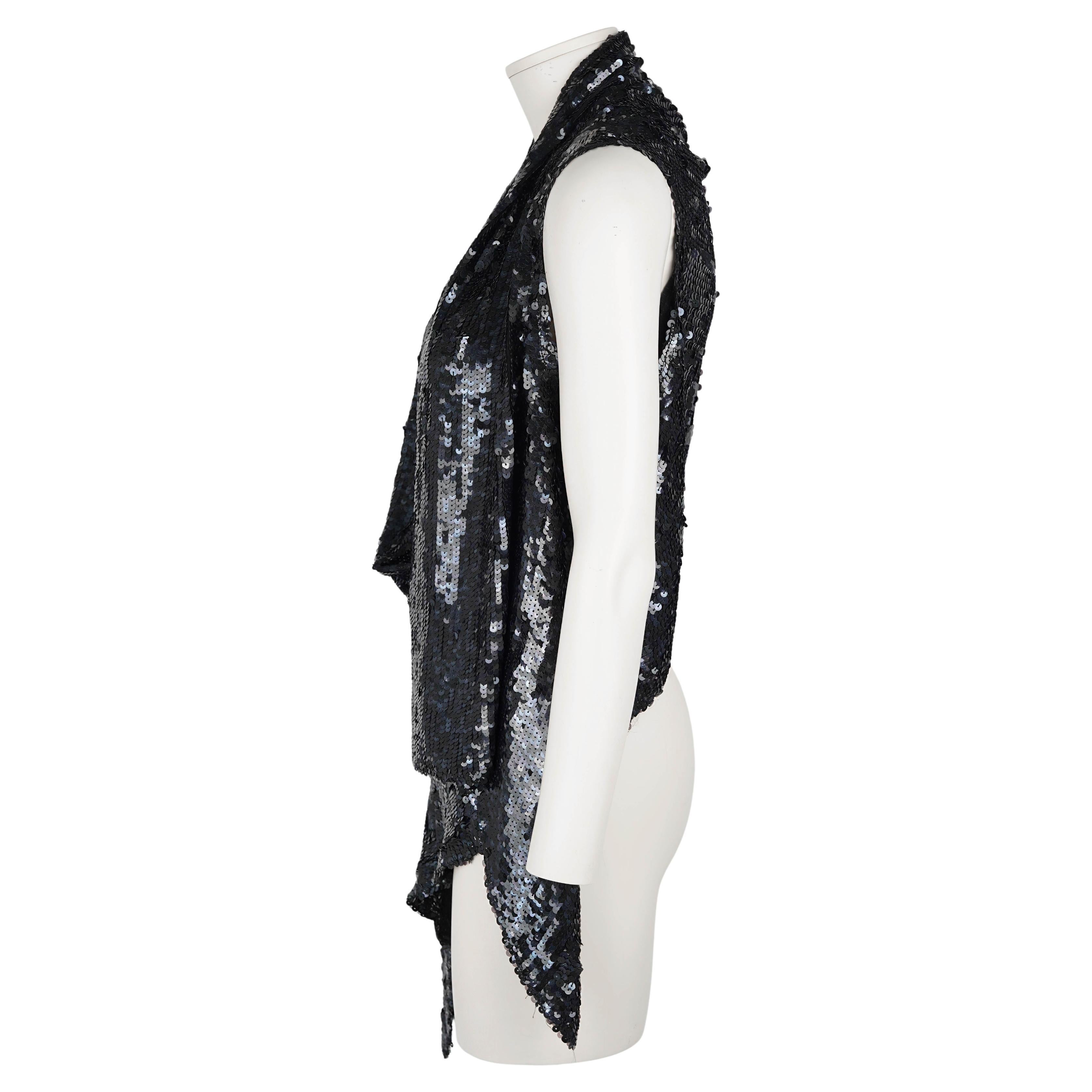 Ann Demeulemeester Pailletten-Laufsteg-Oberteil - Herbst/Winter 2000 im Angebot 3