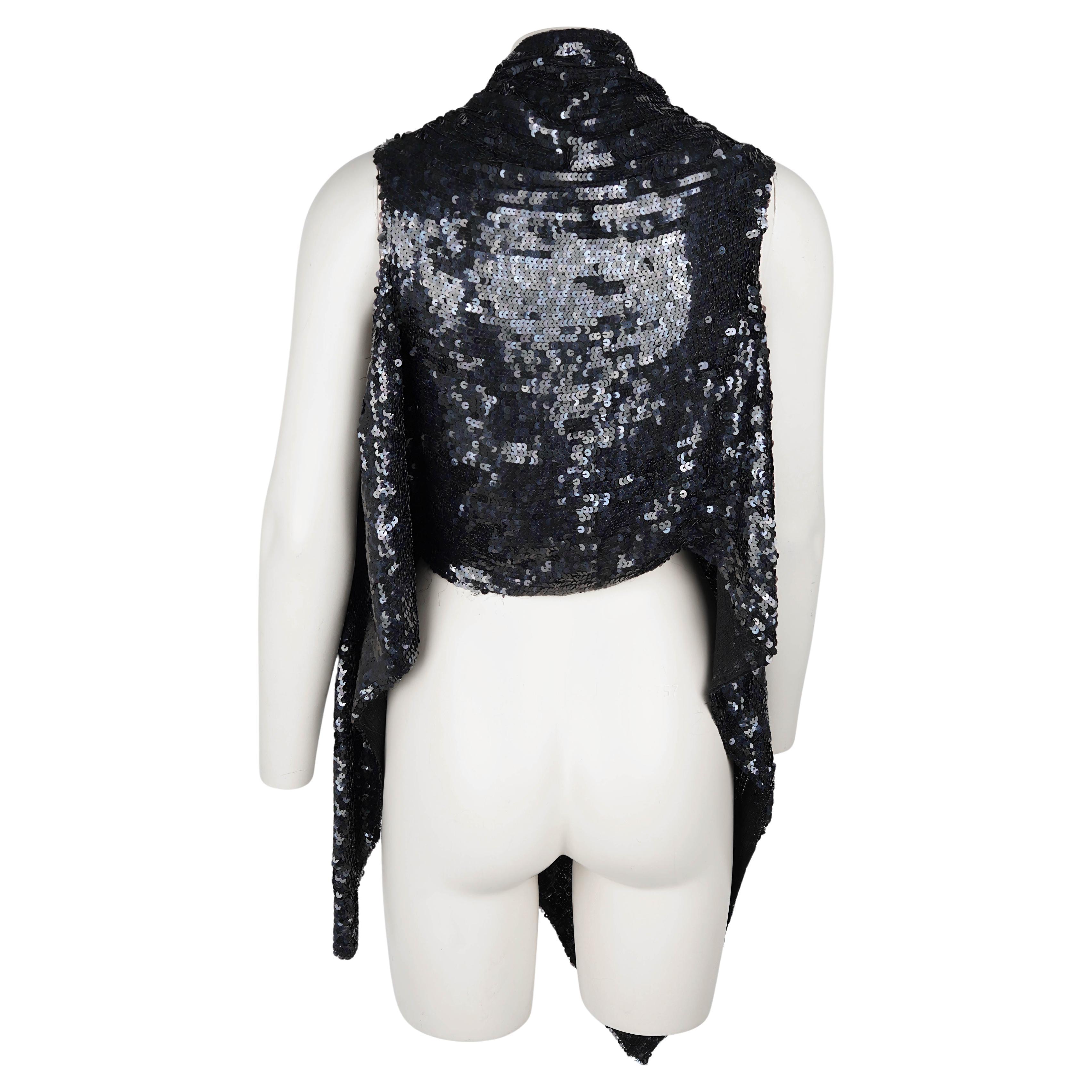 Ann Demeulemeester Pailletten-Laufsteg-Oberteil - Herbst/Winter 2000 im Angebot 4