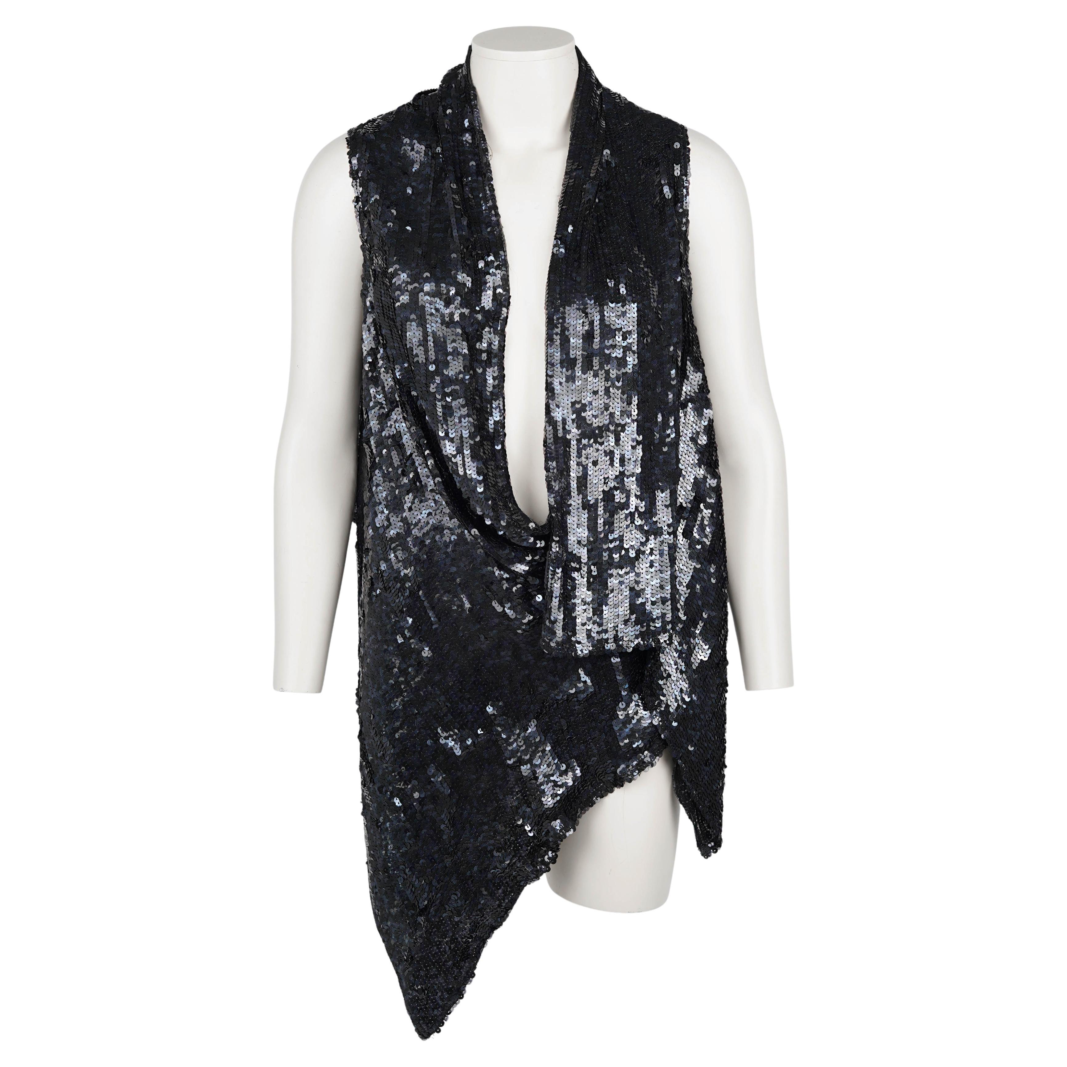 Ann Demeulemeester Pailletten-Laufsteg-Oberteil - Herbst/Winter 2000 im Angebot