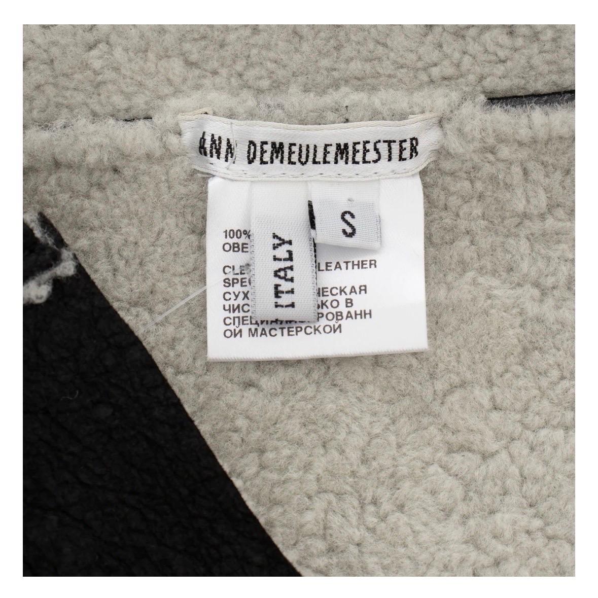Ann Demeulemeester Shearling Black Wrap For Sale 10