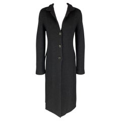 ANN DEMEULEMEESTER Size 2 Black Knitted Wool / Alpaca Cardigan
