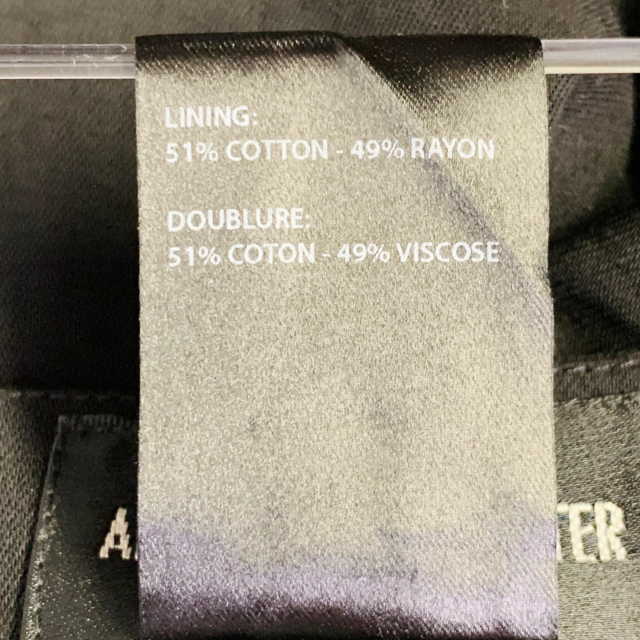 ANN DEMEULEMEESTER Größe 8 Schwarz Wolle flach vorne Knöchel Schlitz Kleid Hose im Angebot 2