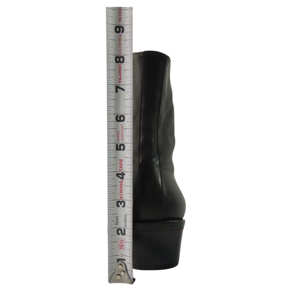 Ann Demeulemeester Slant Heel Black Leather Boots For Sale 3