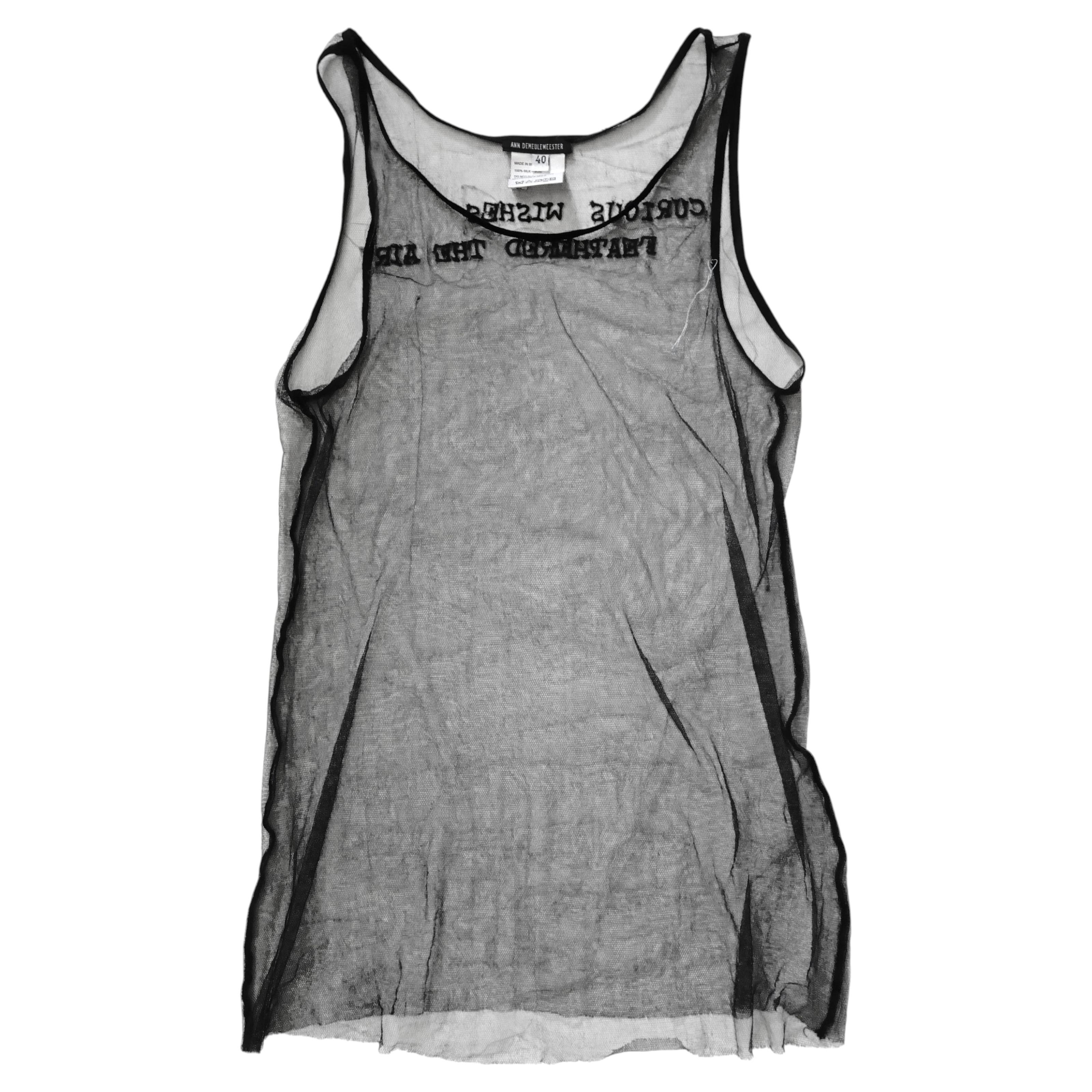 Ann Demeulemeester - Primavera 2000 - Top con piume e desideri curiosi