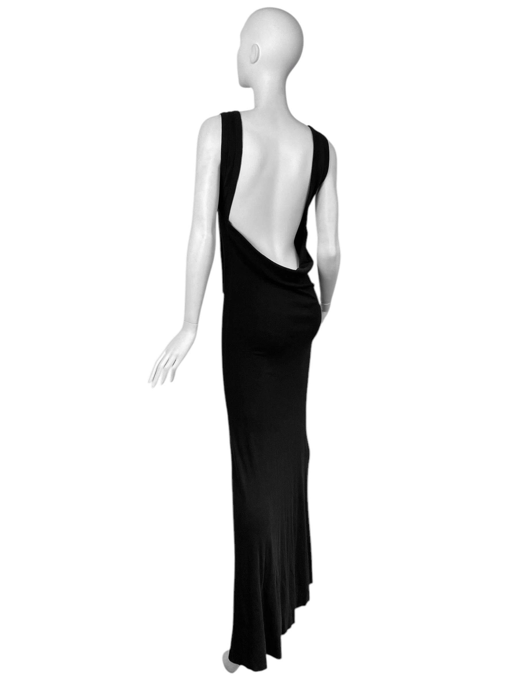 Women's ANN DEMEULEMEESTER Ss2022 BLACK BACKLESS MAXI DRESS