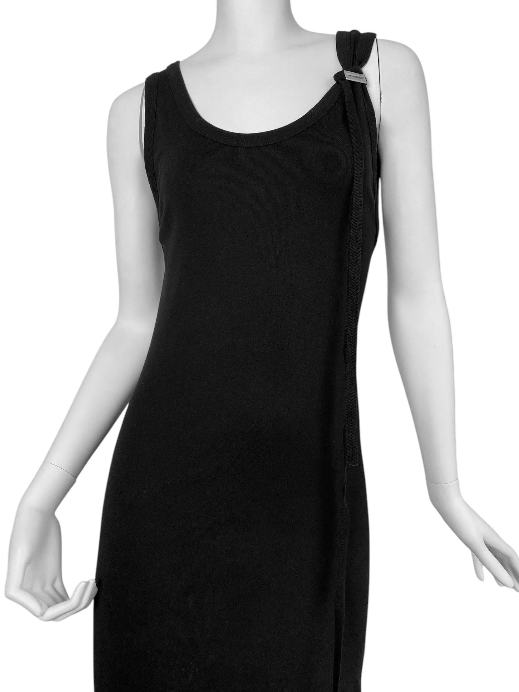 ANN DEMEULEMEESTER Ss2022 BLACK BACKLESS MAXI DRESS 1