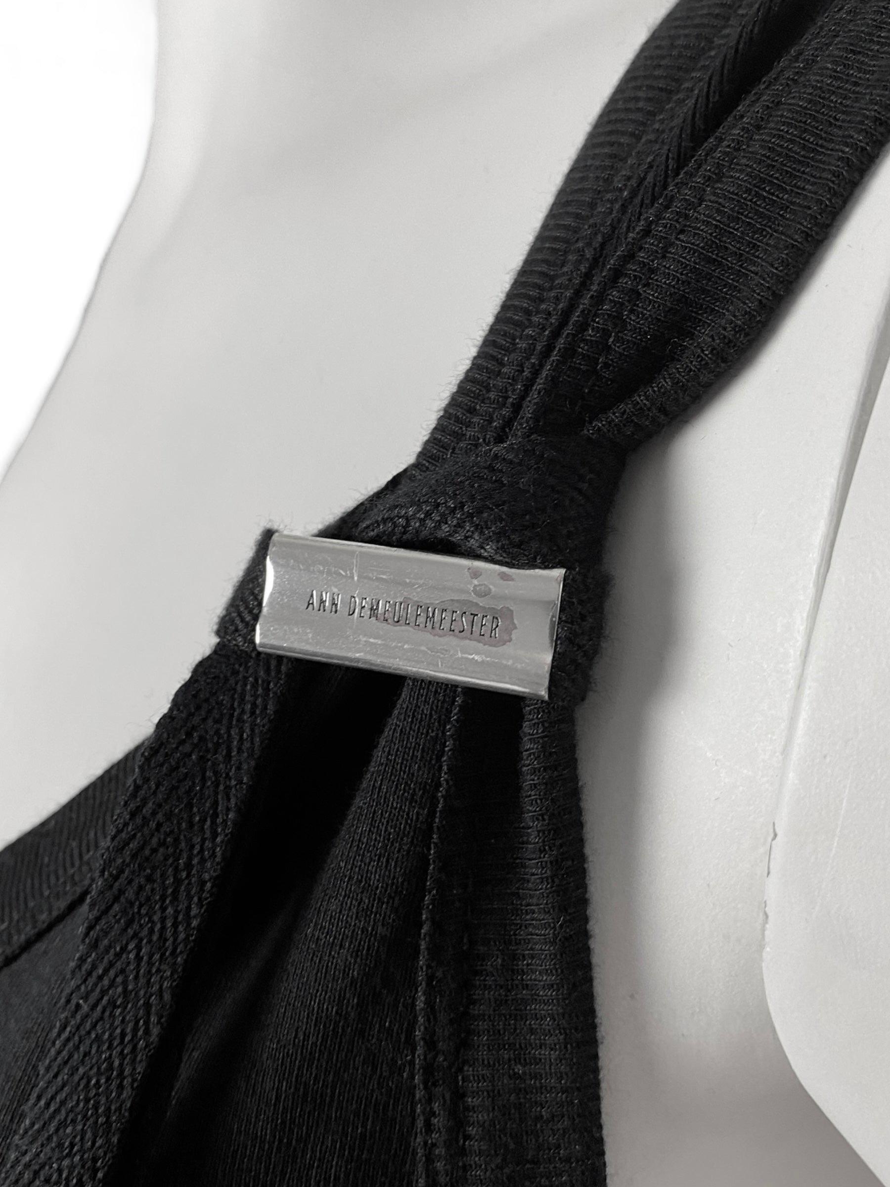 ANN DEMEULEMEESTER Ss2022 BLACK BACKLESS MAXI DRESS 2