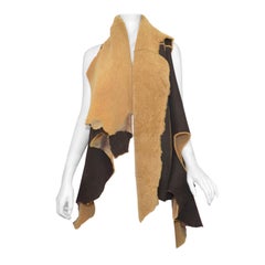 2011 Ann Demeulemeester Runway Ombre Goat Fur Cropped Vest Capelet ...