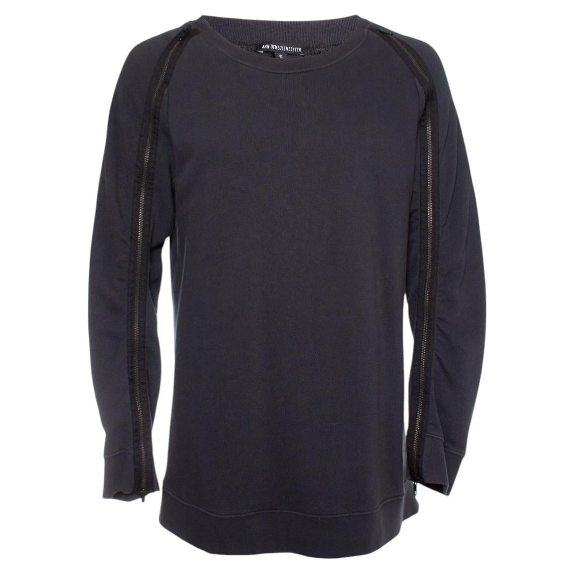 Ann Demeulemeester, sweater with zippers along the sleeve