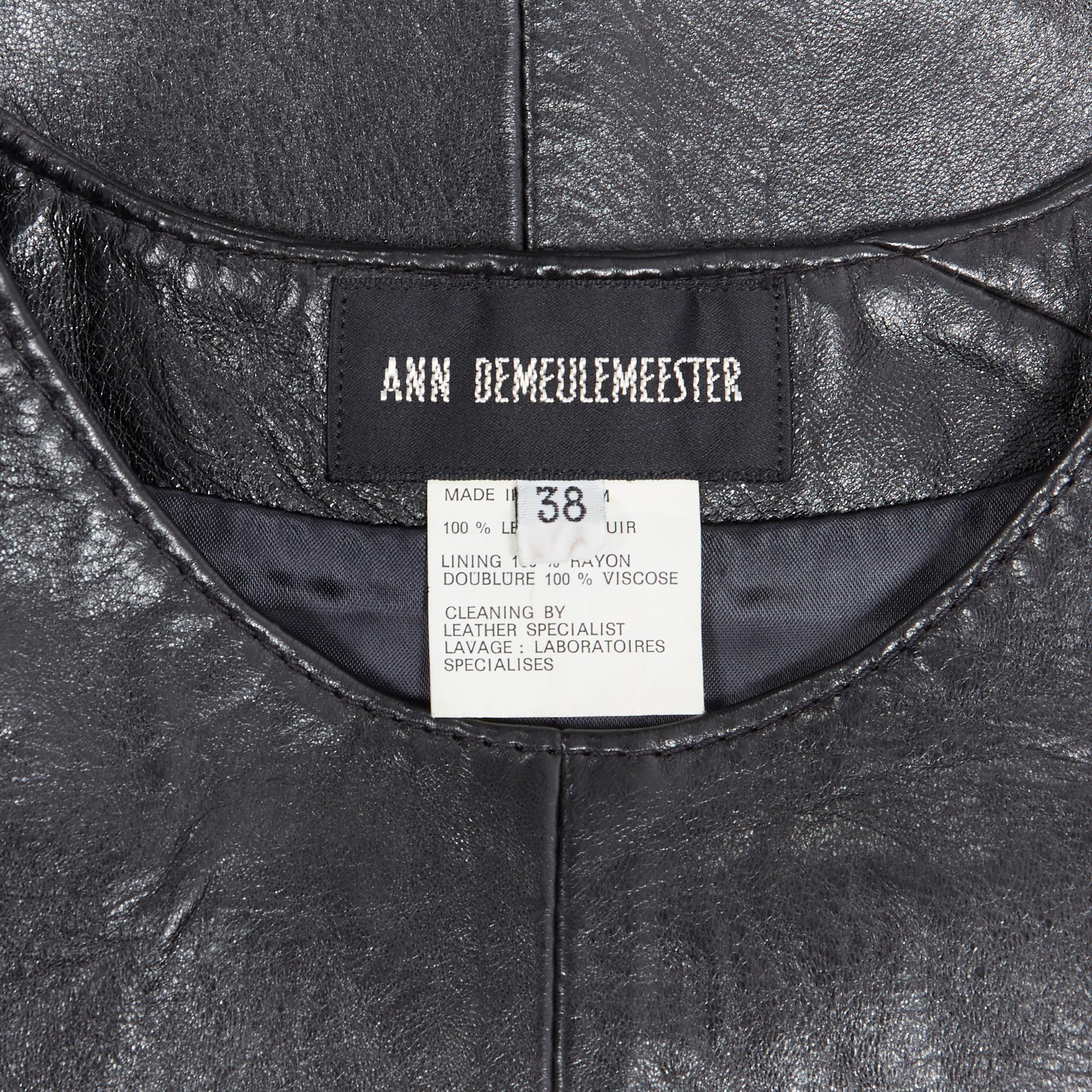 ANN DEMEULEMEESTER vintage leather chest plate armor belted vest top FR38 M 3