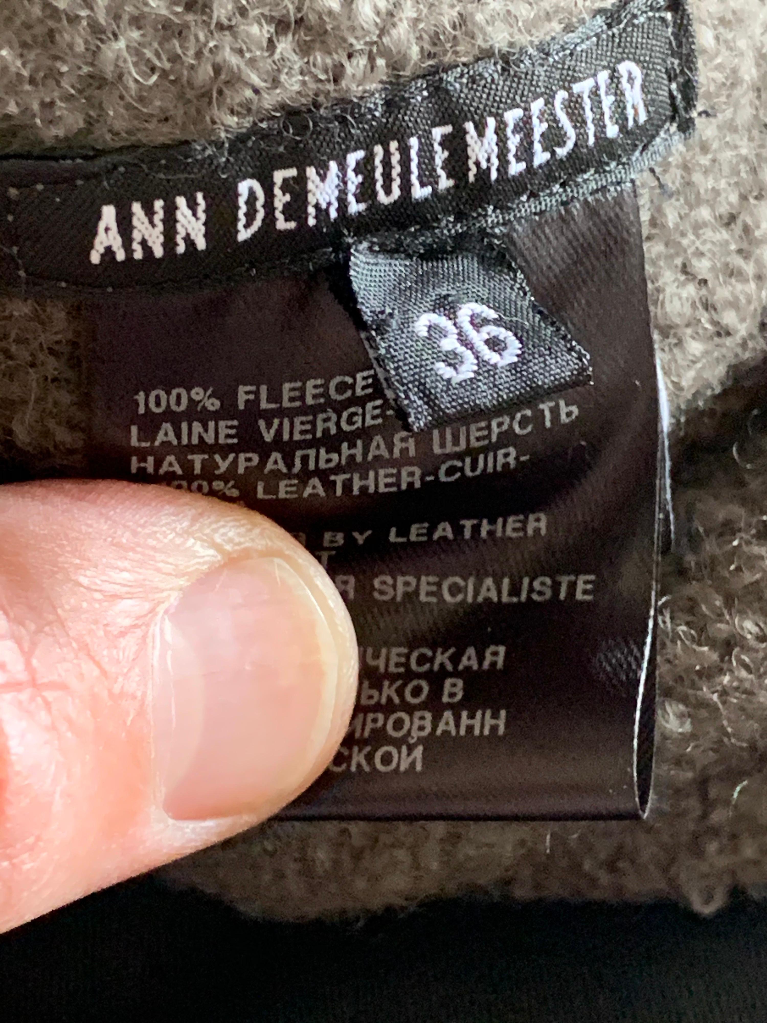 Ann Demeulemeester Wool & Leather Funnel-Neck Avant Garde Vest 6