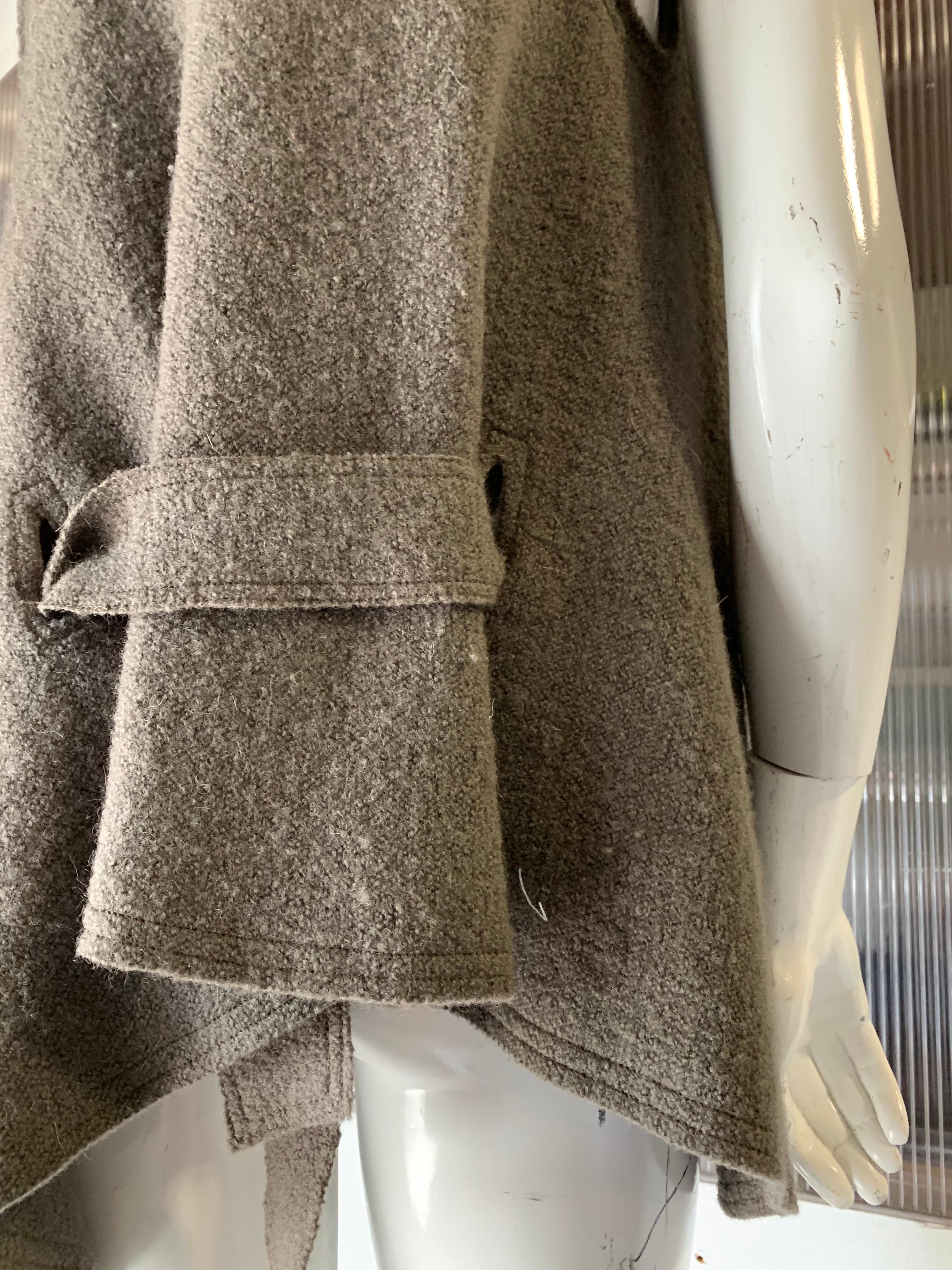 Ann Demeulemeester Wool & Leather Funnel-Neck Avant Garde Vest 1
