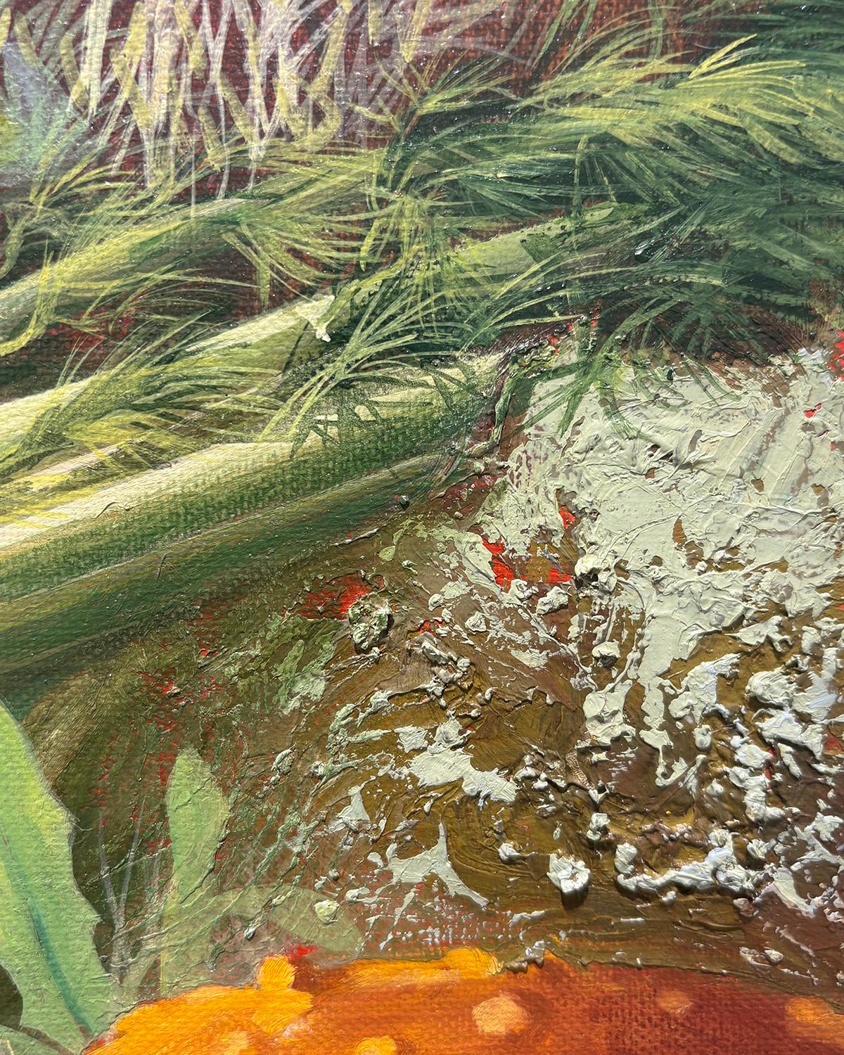 Terrenal (Pintura Naturaleza Muerta Cornucopia de Verduras de Verano y Otoño) en venta 2