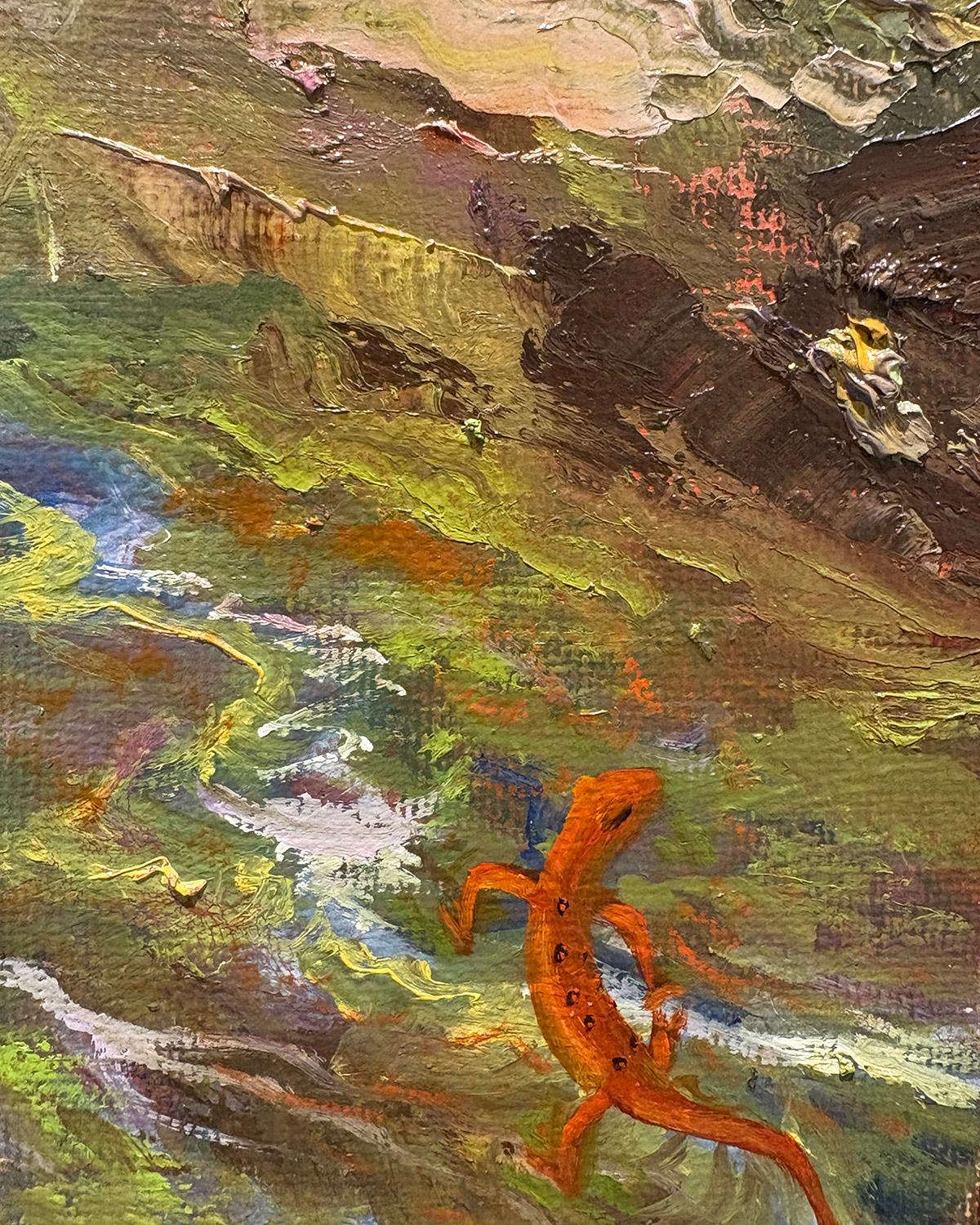 Terrenal (Pintura Naturaleza Muerta Cornucopia de Verduras de Verano y Otoño) en venta 4