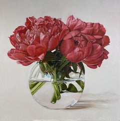 Bouquet di calore - pittura ad olio originale realistica in vendita - arte contemporanea