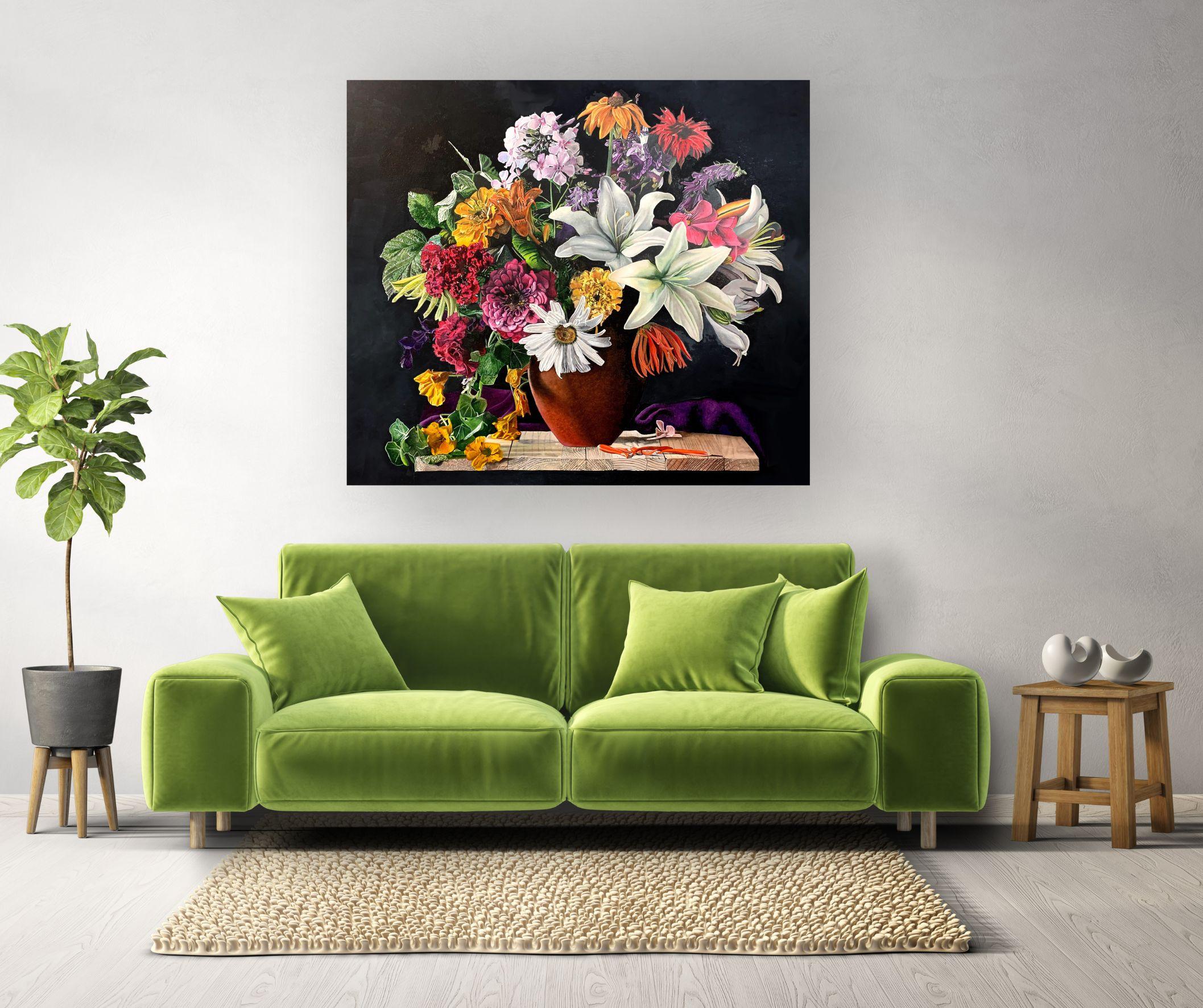 Perennes canadienses - pintura al óleo de realismo original en venta - arte contemporáneo en venta 2