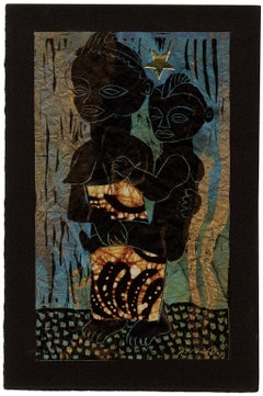 Mutter und Kind - Saisonaler Gruß, Schwarze Künstlerin