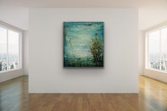 Before you woke this morning, a large landscape oil painting by Swedish artist