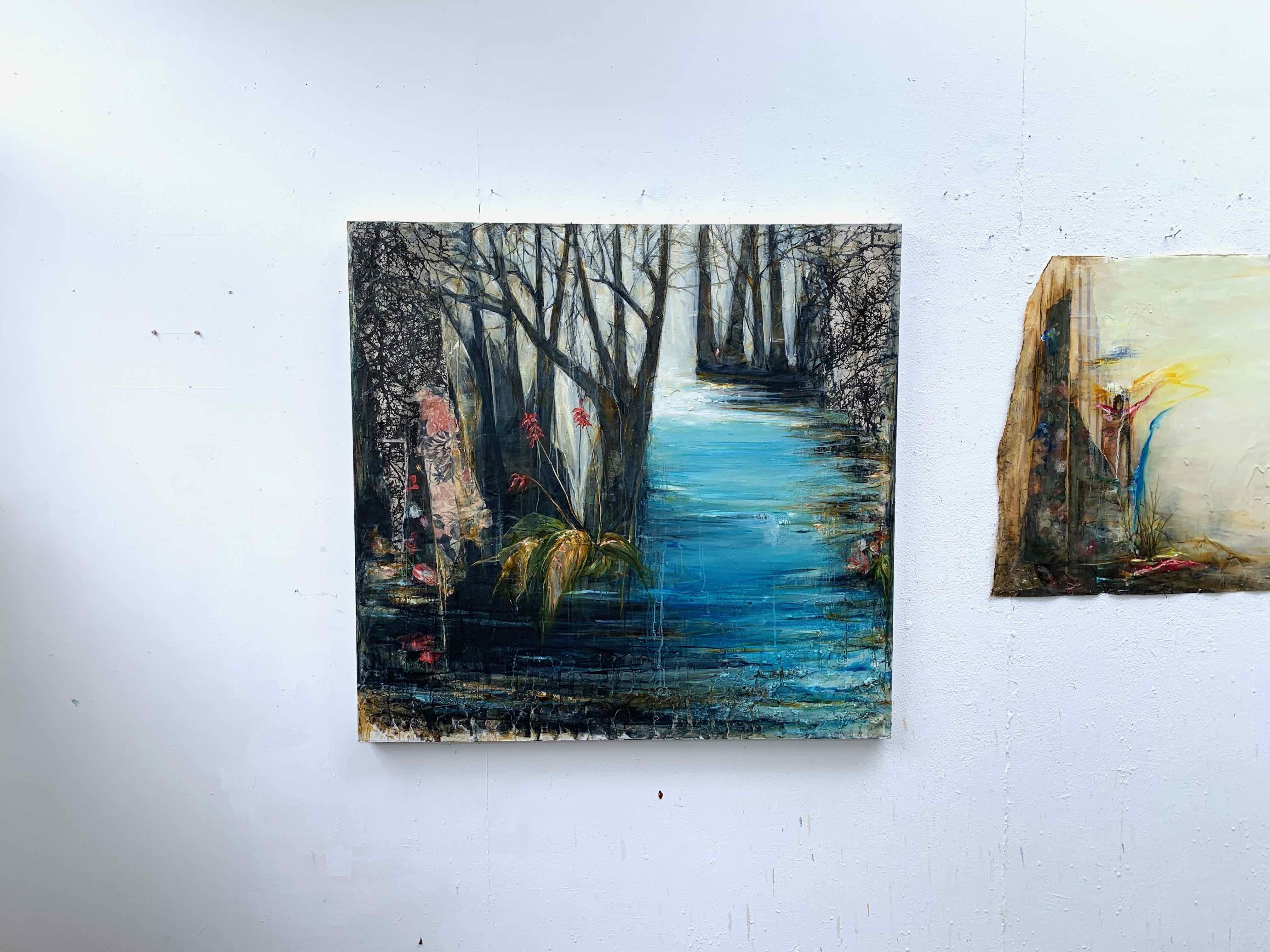Se trata de una pintura escultórica, donde la crudeza de la naturaleza se encuentra con el interior.  Este cuadro está pintado sobre tabla con estructura de soporte posterior para colgarlo en la pared.  Los cuadros de Ann-Helen contienen elementos
