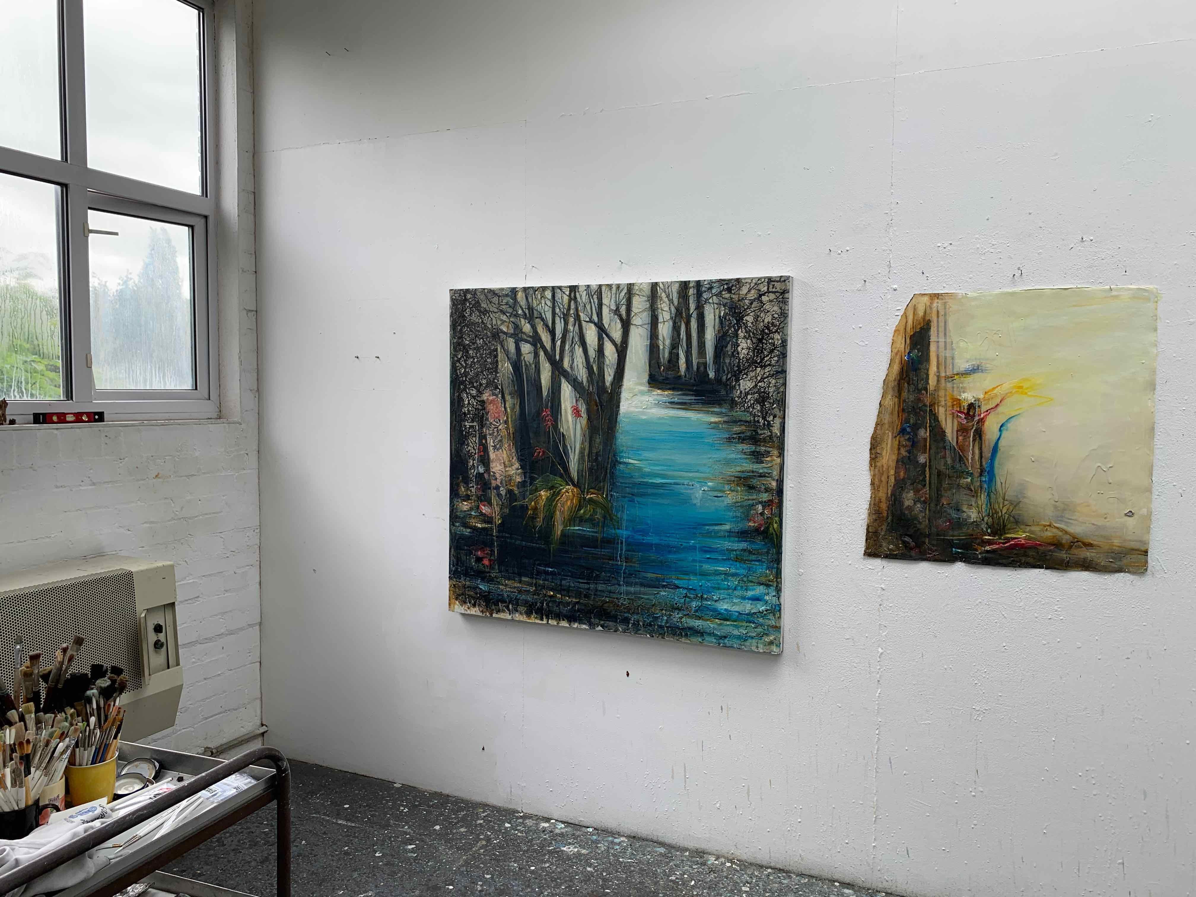 La oscuridad no cayó, la luz sólo se deslizó por la esquina, Pintura al óleo sueca en venta 1