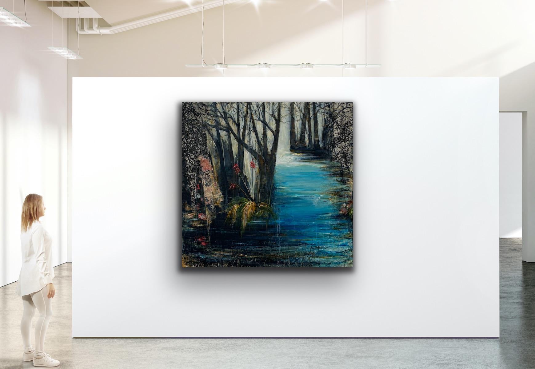 La oscuridad no cayó, la luz sólo se deslizó por la esquina, Pintura al óleo sueca en venta 3