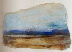 Light and Land II: Postcard-sized painting by Ann-Helen English