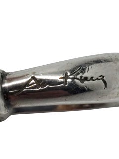 Ann King Sterling Silver 18k Blue Quartz Butterfly Ring Size 6 #23773