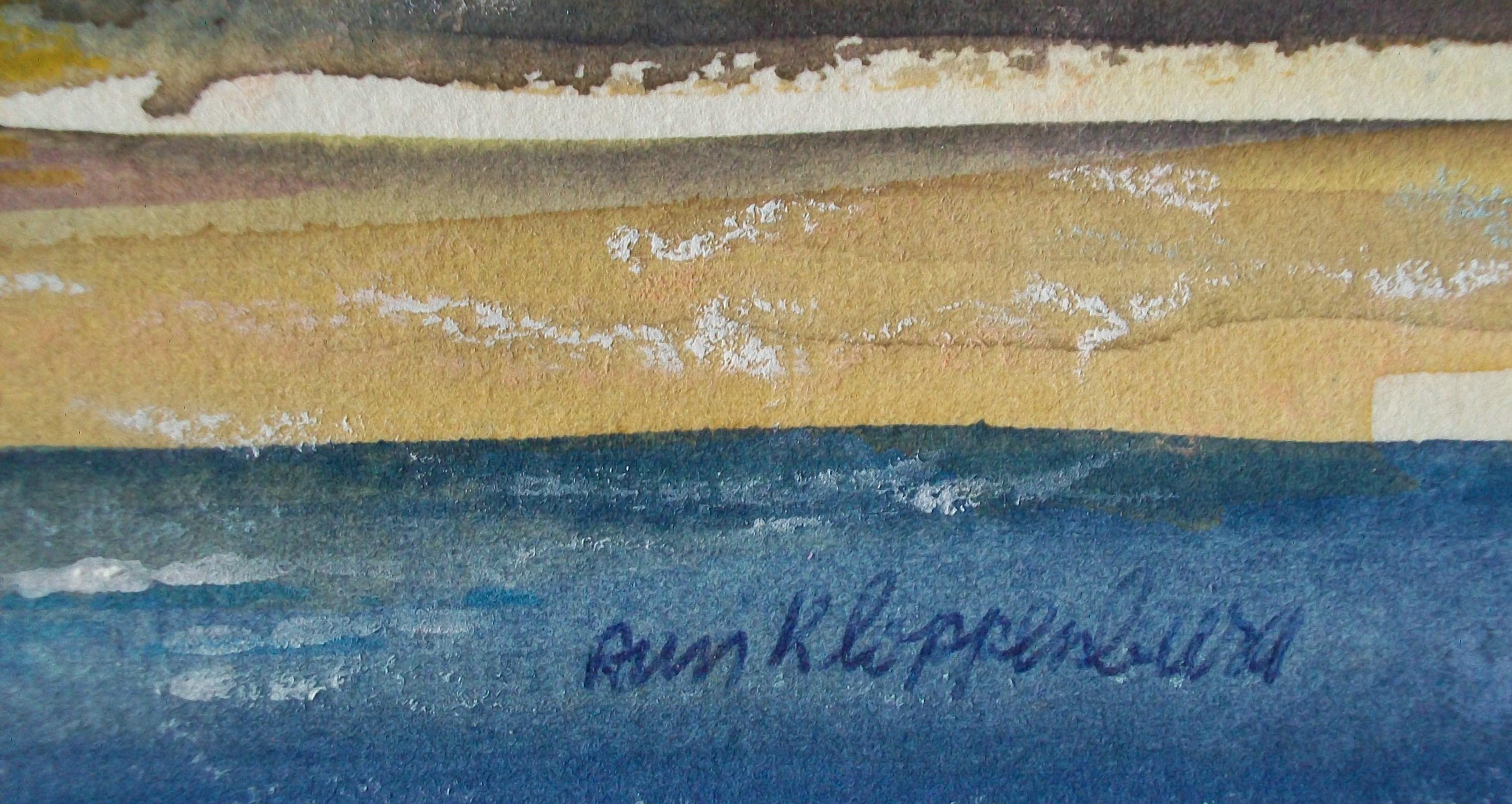 Canadian ANN KLOPPENBURG - 'Mullaghmore Beach' - Watercolor Painting - Canada - C. 1990's For Sale