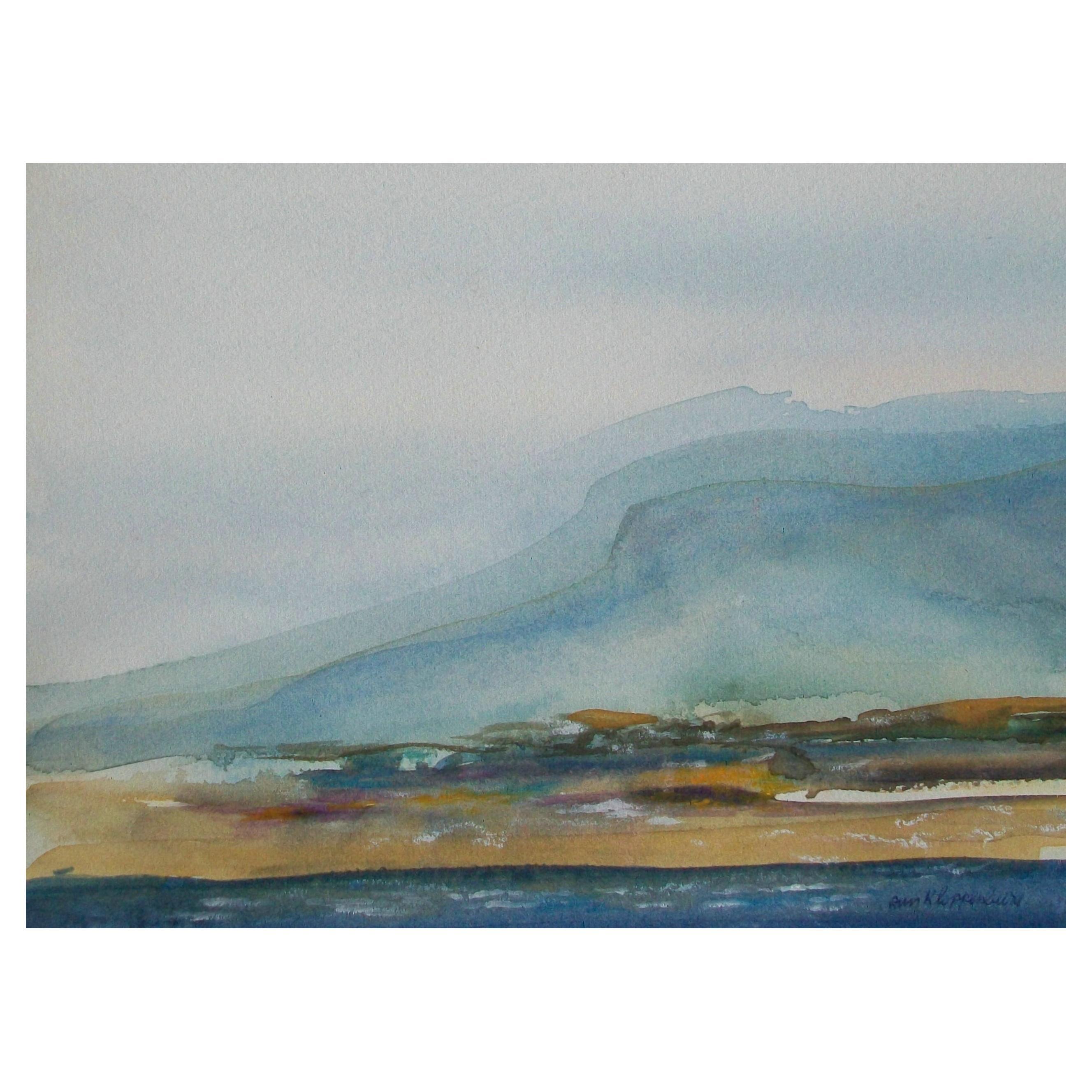 ANN KLOPPENBURG - 'Mullaghmore Beach' - Watercolor Painting - Canada - C. 1990's For Sale