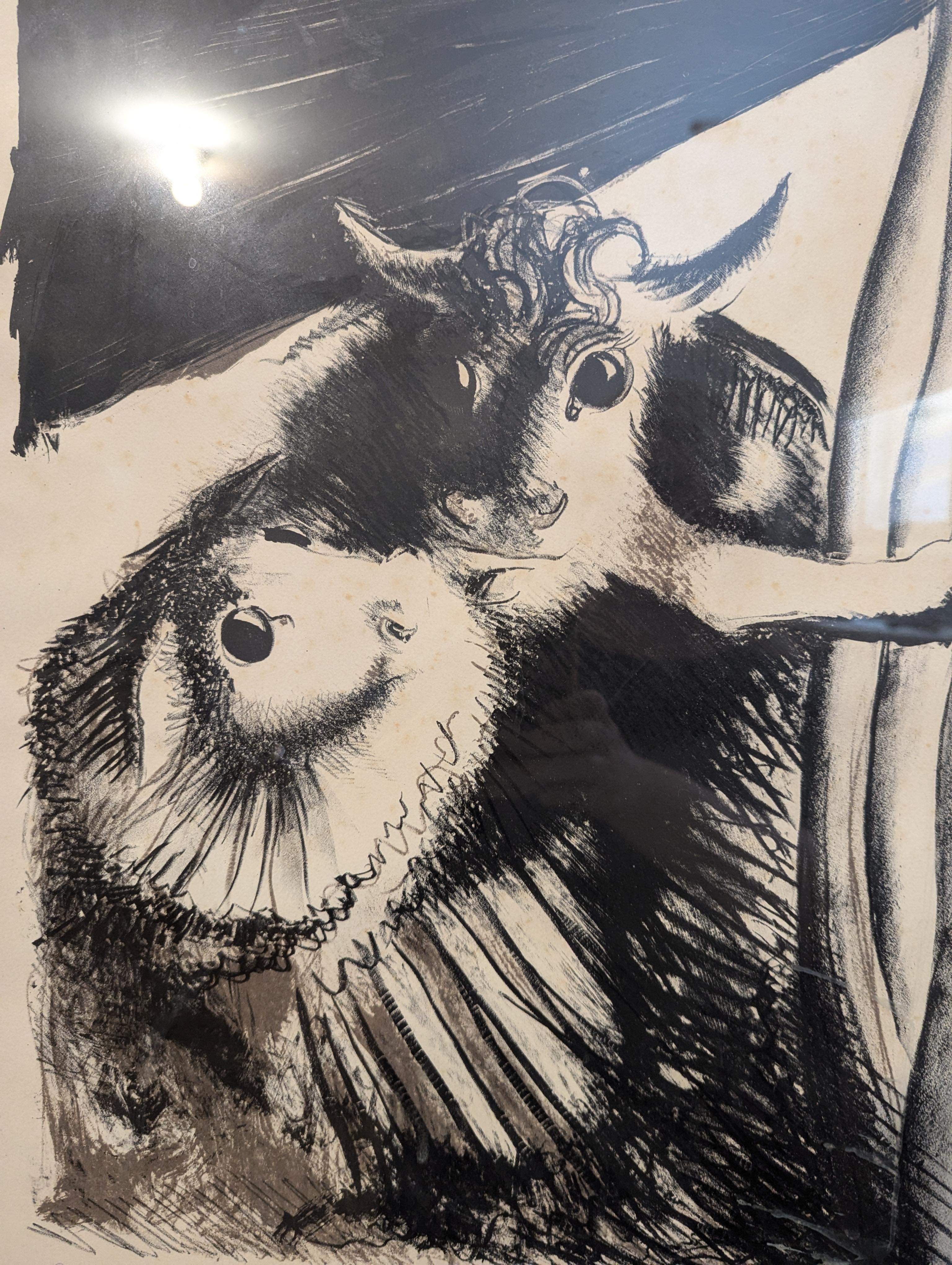 Mucche di lusso - Animal Painting Nero di Ann Lehmann