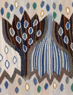 Ann-Mari Forsberg handwoven tapestry "Crocus, blå"