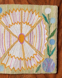 Ann-Mari Forsberg handwoven tapestry "Vit blomma"