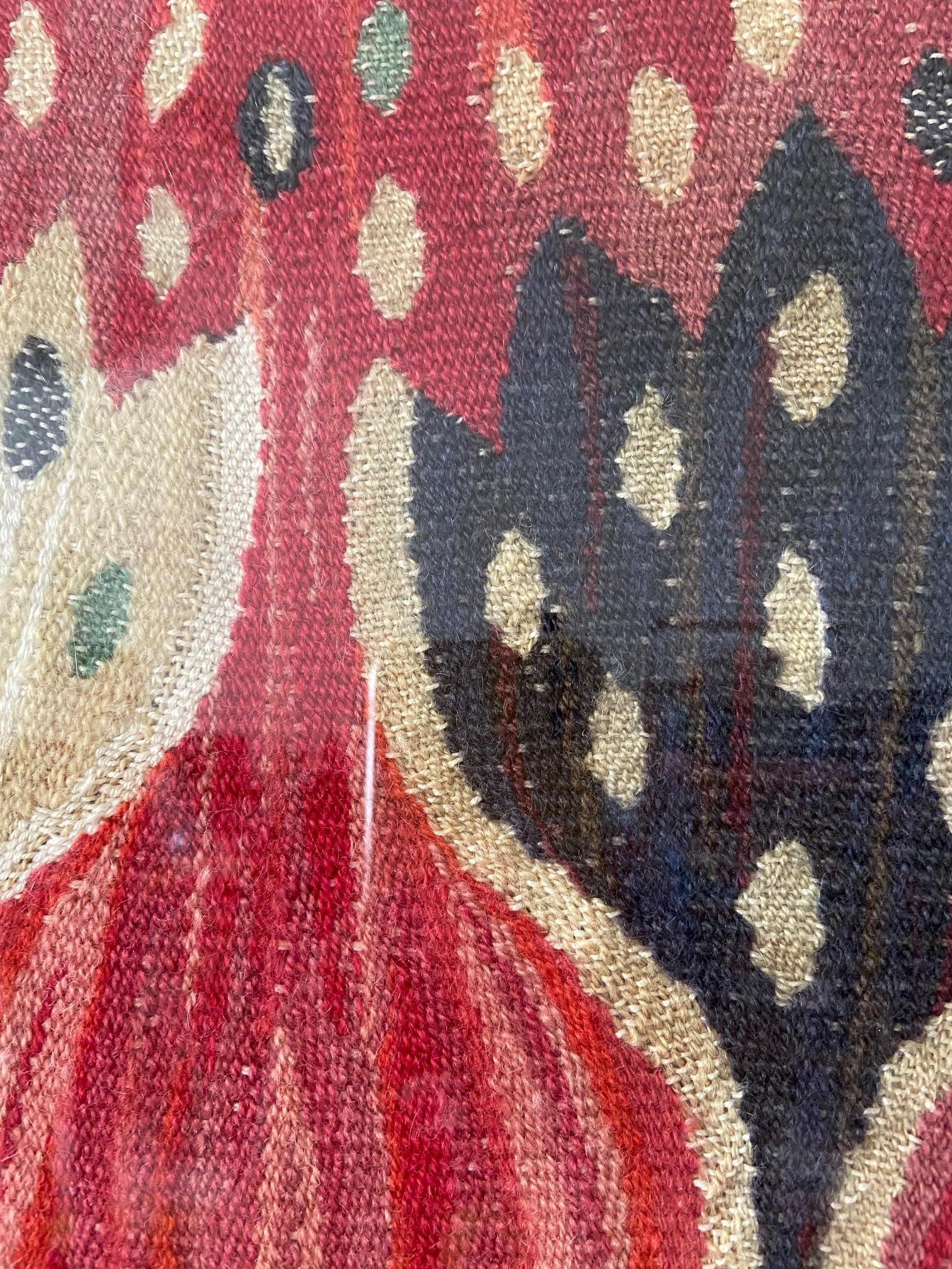 Ann-Mari Forsberg & Märta Måås-Fjetterström “Crocus, Red” Tapestry, Sweden 1945 1