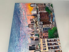 Sunset on Empire City, Original Impressionist Painting