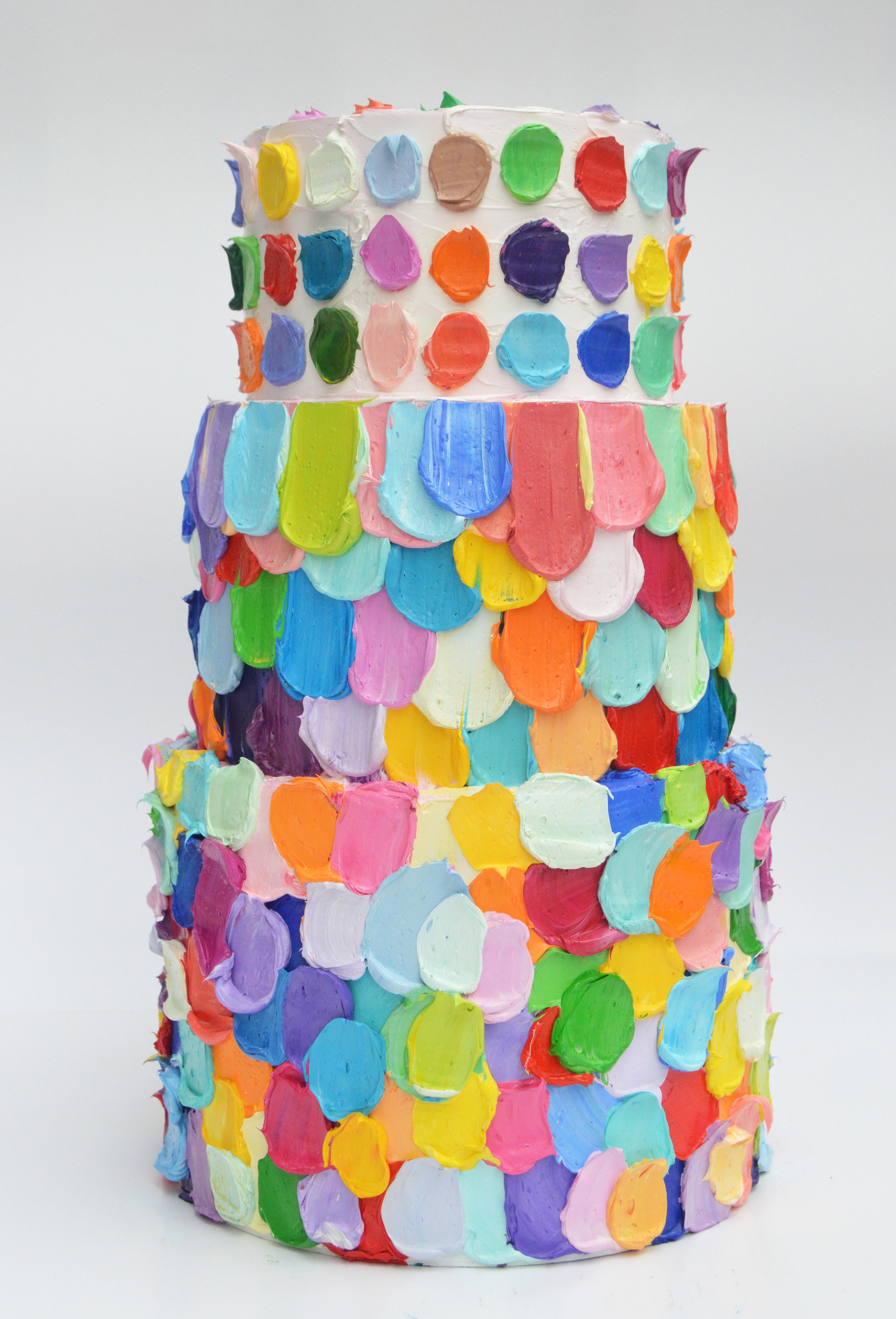 Triple Rainbow Cake, Pop Art Sculpture  For Sale 2