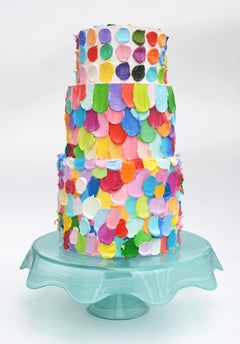 Triple Rainbow Cake, Pop Art Sculpture 
