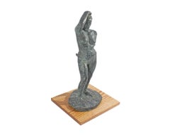 Ann Meranus, signierte Bronzeskulptur einer weiblichen Aktfigur, Ann Meranus