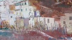 ANN ORAM RSW (1956-) English Original Oil Painting of a SPANISH LANDSCAPE 1992