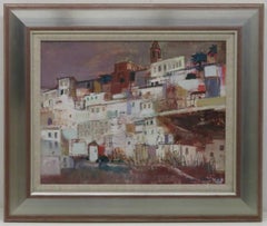 ANN ORAM R.S.W. (1956-), peinture à l'huile impressionniste originale signée SPANISH 