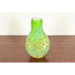 Ann Primrose Cristalleria d'Arte Italian Millefiori Murano Glass Vase