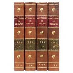Ann Radcliffe, The Mysteries of Udolpho, 4 Vols. Première édition 1794, édition gothique avec éclairage