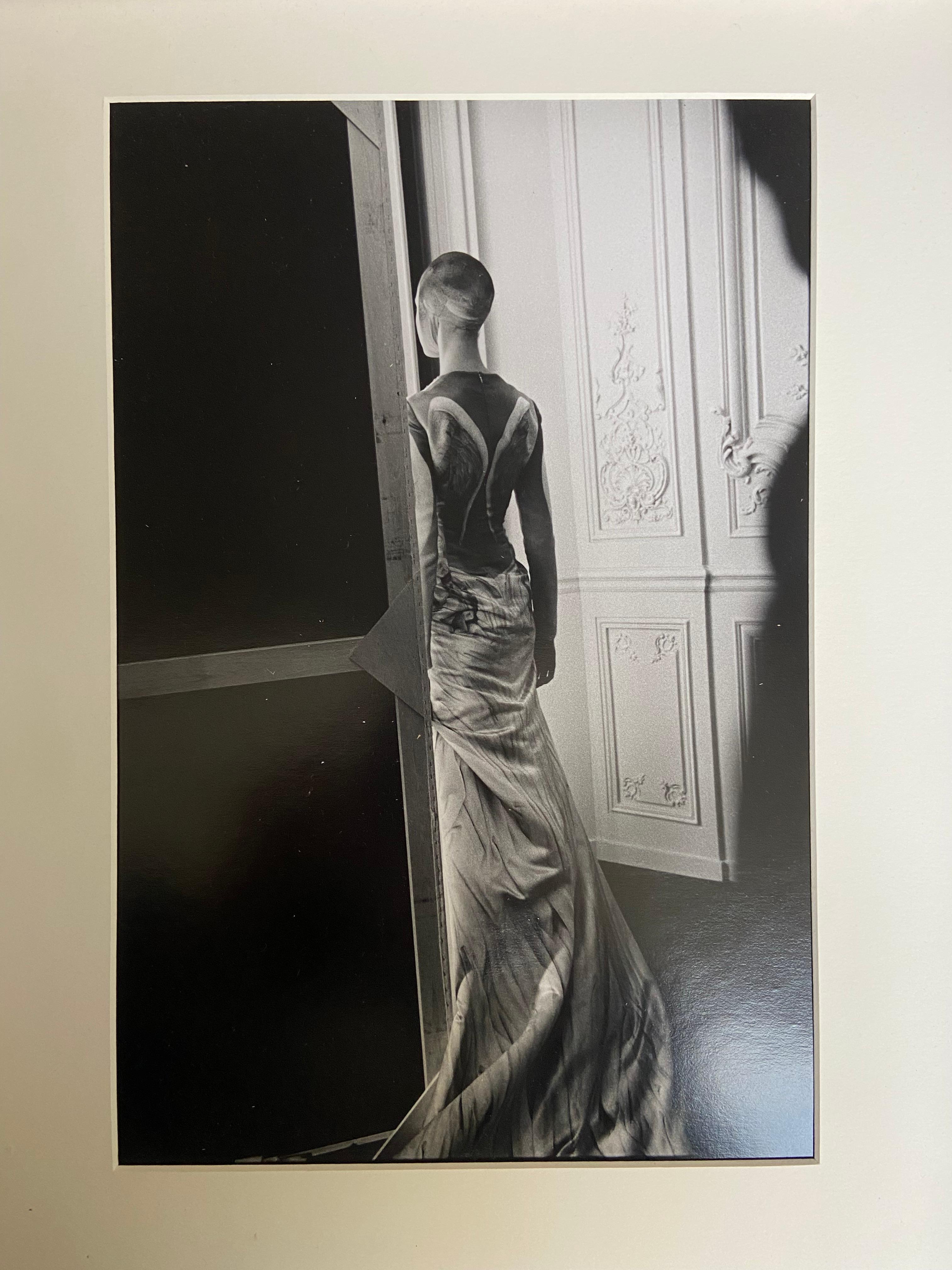 Don't Look Back II - Black Portrait Photograph by Ann Ray 