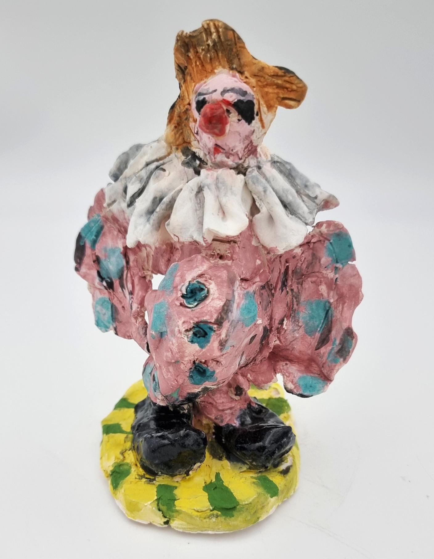 Ann Rothman Figurative Sculpture - Clown (Circus, Funny, Cirque du Soleil, The Ringling Bros., Barnum & Bailey)