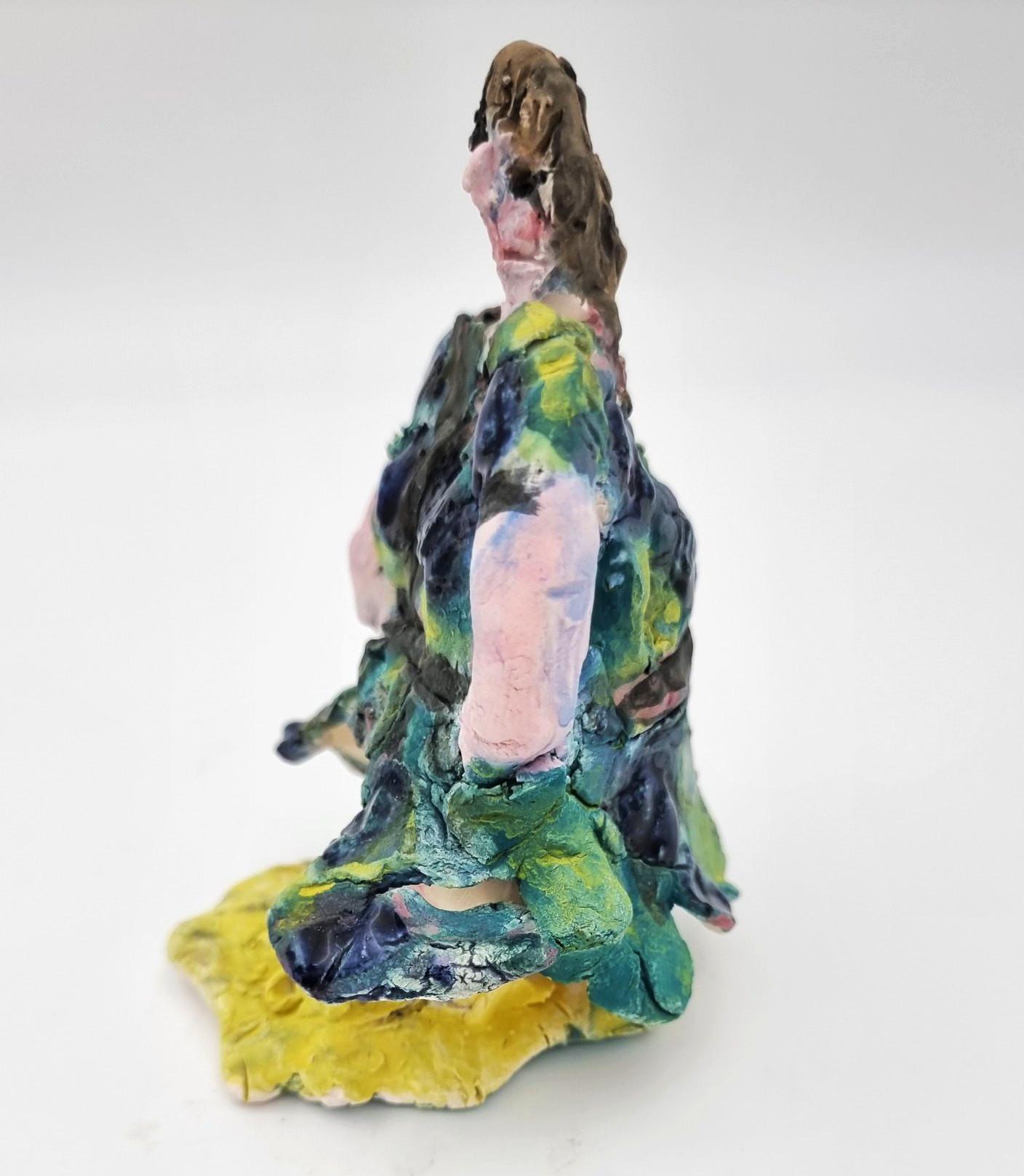 Acrobat Fat Lady Acrobat (Circus, fantaisiste, Viola Frey, délicat, ludique, Barnum) - Contemporain Sculpture par Ann Rothman