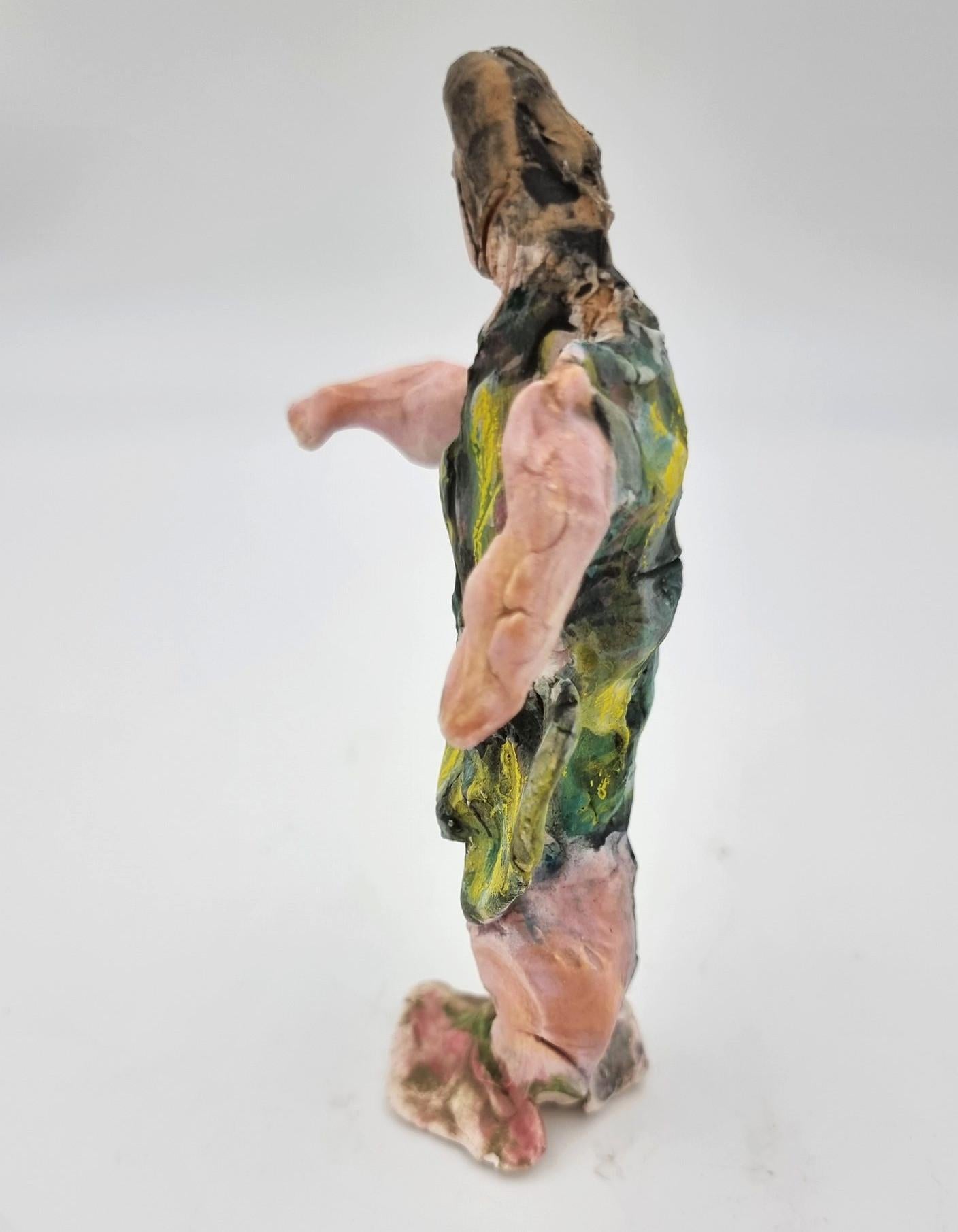 Ann Rothman
Green Ballerina (Circus, Whimsical, Viola Frey, Delicate, Playful, Fun, Cirque du Soleil, The Ringling Bros., Barnum & Bailey)
2022
Porcelain, Low Fire Glazes, Crayons, Watercolors
5 x 2.75 x 1.5 inches
COA provided
Ref.: