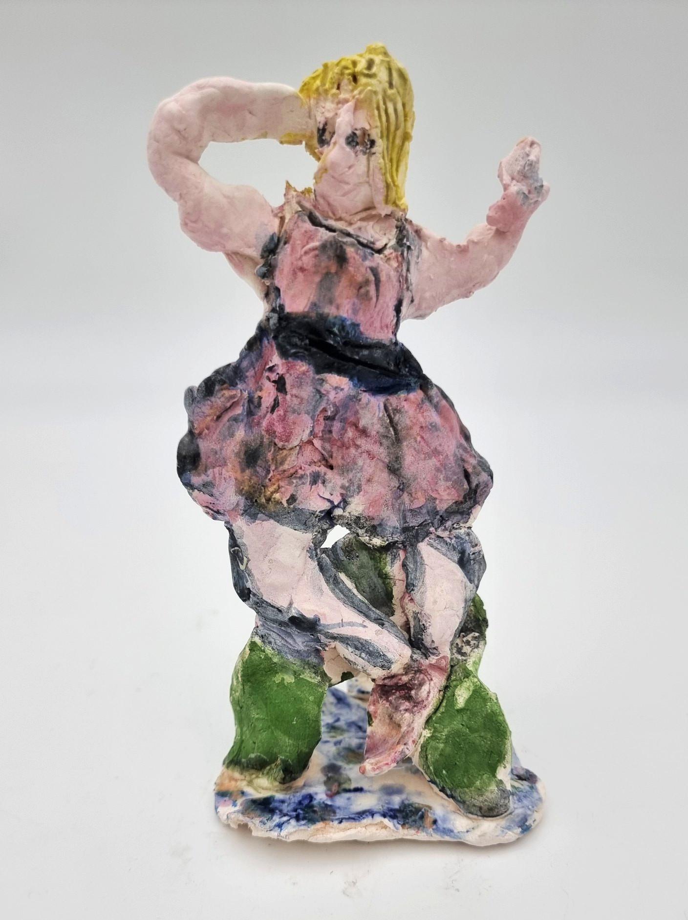 Bailarina Rosa (Circo, Cirque du Soleil, The Ringling Bros., Barnum & Bailey) - Sculpture de Ann Rothman