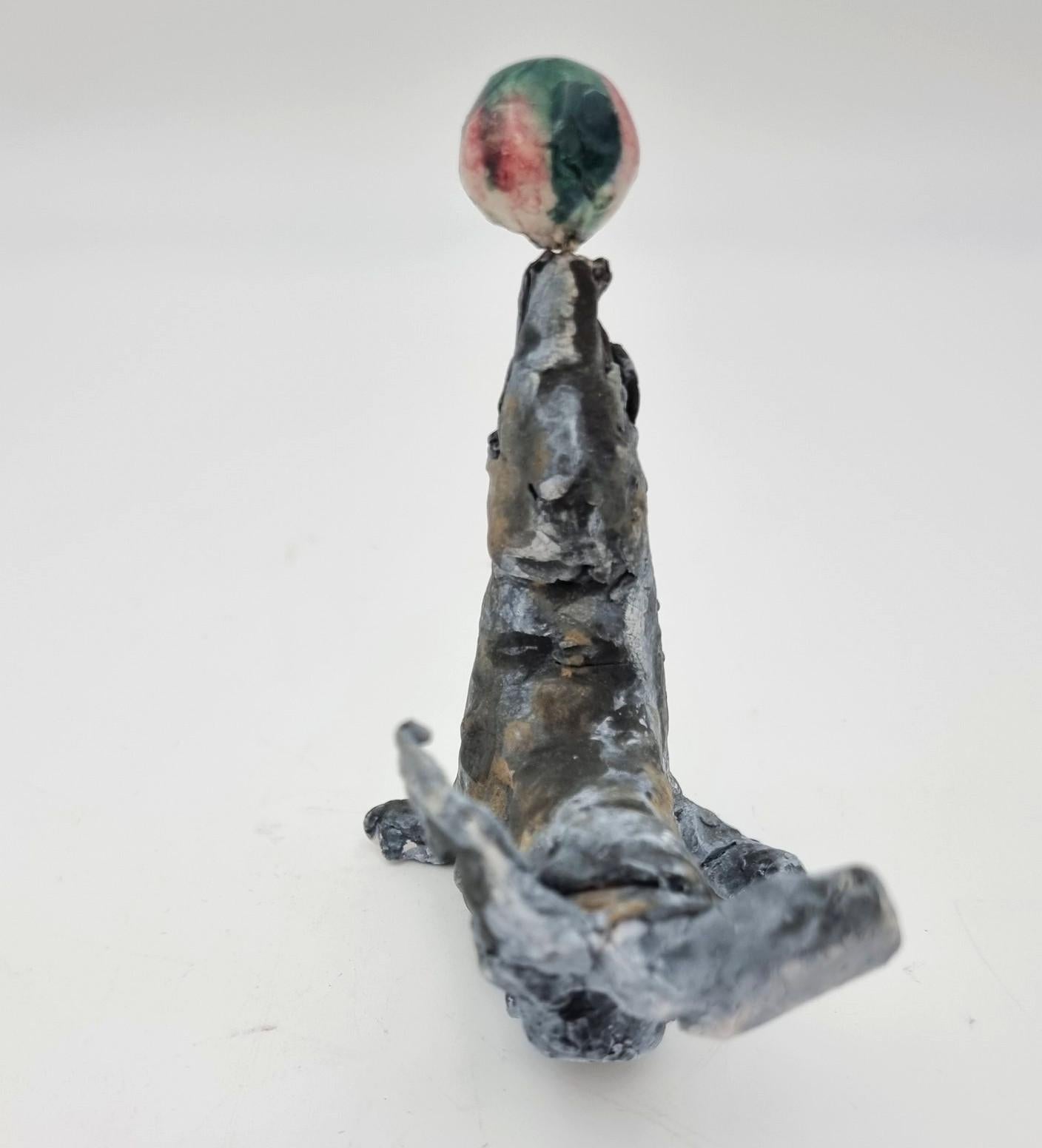 Seal (Circus, Viola Frey, Cirque du Soleil, The Ringling Bros, Barnum & Bailey) - Sculpture by Ann Rothman